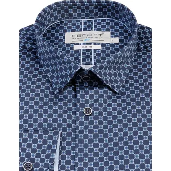 Pánská košile FERATT Košile MADOX tmavě modrá SLIM Velikost: XXL