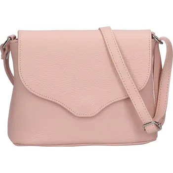 Kabelka Dámská kožená crosbody kabelka Italia Alice - světle růžová