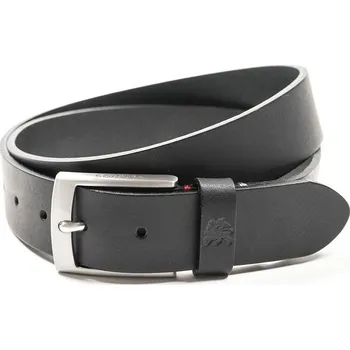 Opasek Černá kožený pánský opasek Lerros Bud