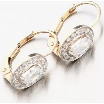 Náušnice Dámské náušnice žluté zlato 585 se zirkony 52GZ-8049-ZLB-ZIR-KL