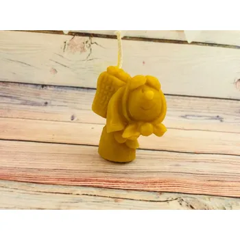 Svíčka Svíčka ze včelího vosku babka s nůší žluté Bez balení