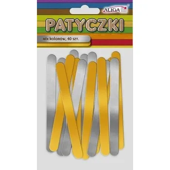 Vánoční dekorace Dřívka zlaté a stříbrné 40 ks