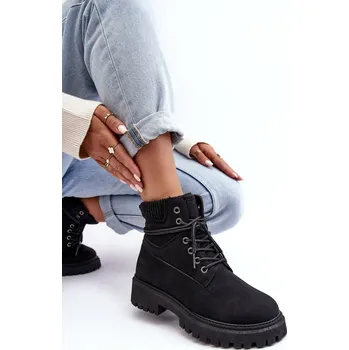 Dámská zimní obuv Dámské zateplené kotníkové boty černé Cross Jeans Cross Jeans černá 2504334