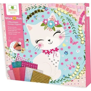 Mozaiková sada Stick & Fun mozaika - domácí mazlíčci