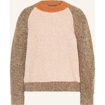 Dámský svetr Heyanno Dámský Svetr Mmhace, režná / tmavě hnědá / oranžová, 34