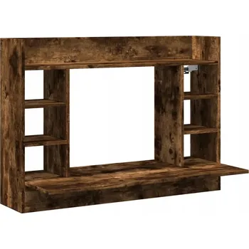 Psací stůl Nástěnný psací stůl dub 105x48x75 cm, 6 přihrádek, 1 police