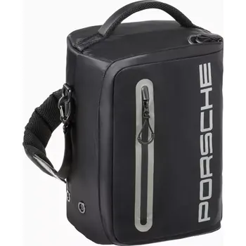 Golfový bag PORSCHE Golf Shoe Bag Sport Taška na obuv golf sport šedočerná (Vodoodpudivá taška na golfové boty Porsche s ventilací a polstrovaným odnímatelným ramenním popruhem.)
