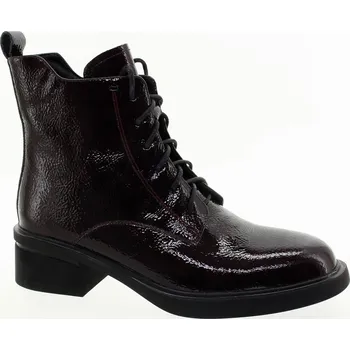 Dámské kozačky YO BY SHOEMAKER Dámský vínový kožený kotník AZLW25107-BURGUNDY-265 Velikost 39