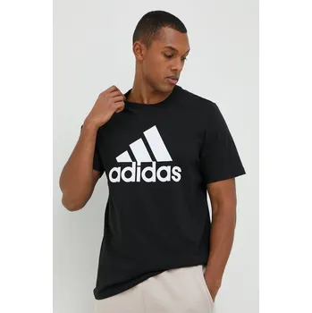 Pánské tričko Bavlněné tričko adidas IC9347 černá 99X, vel. L