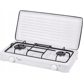 Turistický vařič Přenosný vařič Smile plynový bílý 2 hořáky 3,9 kW