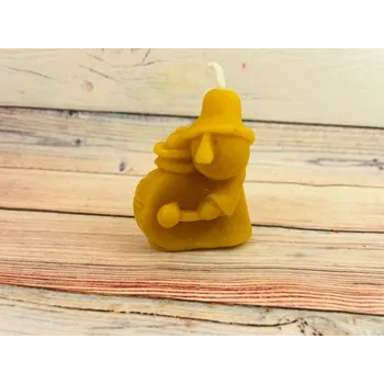 Svíčka Svíčka ze včelího vosku muzikant buben žluté Bez balení