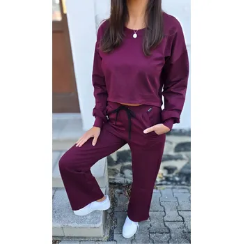 Dámská tepláková souprava ALLA Bordó produkt: Celá souprava, VELIKOST: 36-38