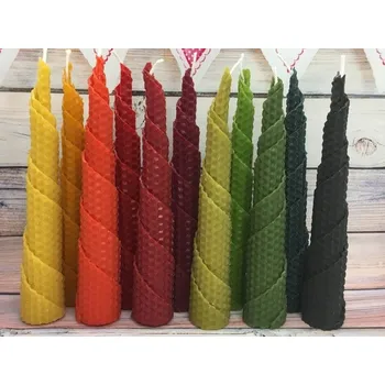 Svíčka Svíčka ze včelího vosku špička dvojitá hubená Bez balení vínové