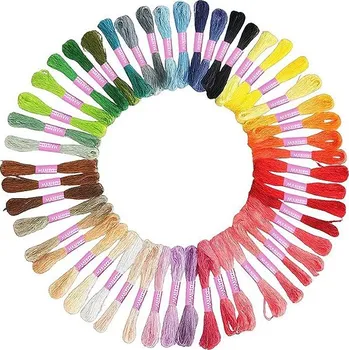 Příze Ruhhy 25680 Sada barevných vyšívacích nití 50 ks × 8 m