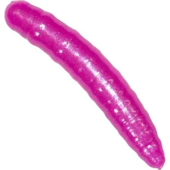 Rybářský háček 15ks - Gumová Nástraha Revol Baits Larva 35mm Sýr-Česnek Růžová Perleť