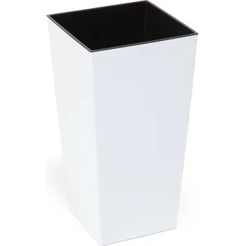 Květináč Plast Květináč bílý Lamela 30 cm x 30 x 57 cm