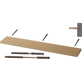 police Nabytekmorava Nástěnná police na zeď Beta 100 cm barva lamina: Buk 381, Hloubka police: 25 cm