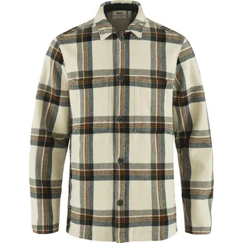 košile pánská FJÄLLRÄVEN Singi Flannel Overshirt M Chalk White-Dark Navy - L