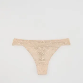 Kalhotky Reserved - Krajkové kalhotky typu tanga - tělová - 417EZ-02X - 417EZ-02X-L