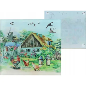 Obraz Carmani, skleněná podložka pod hrnek - ŽIVOT NA VESNICI