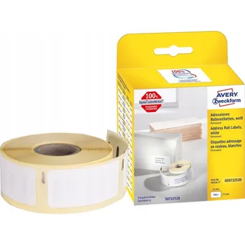 Speciální papír Štítky na roli Avery Zweckform 54x25mm bílé (5