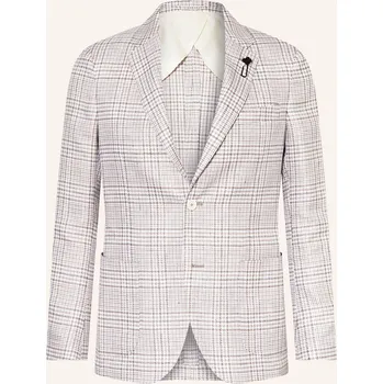 Pánské sako Lardini Pánské Sako Regular Fit Se Lnem, krémová / béžová /...