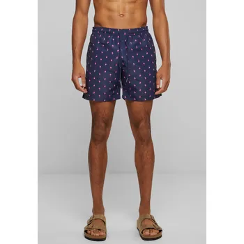 Dámské oblečení Vzor plavky šortky plameňák Urban Classics modrá 1855053