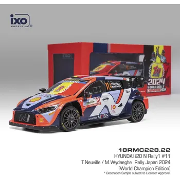 autíčko Hyundai i20 N Rally1 - Rally Japan 2024 #11 Neuville - Wydaeghe 1:18 IXO