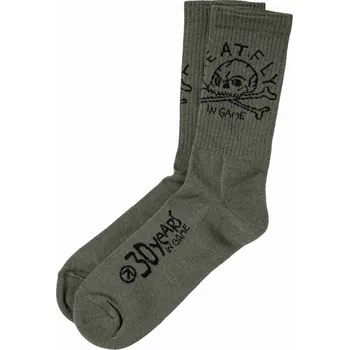 Pánské ponožky Meatfly ponožky Milliondollarskull Light Olive | Zelená | Velikost L
