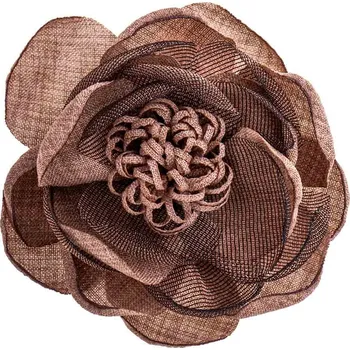 Brož Brož textilní květ hnědá 9002077