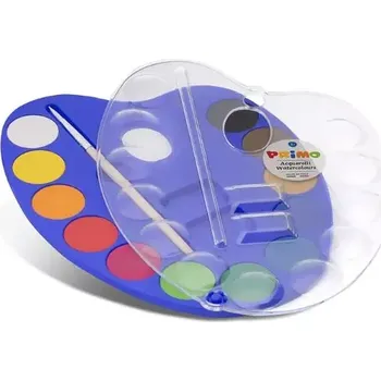 Vodová barva Vodové barvy PRIMO, Ø 25mm, 12 barev, paleta