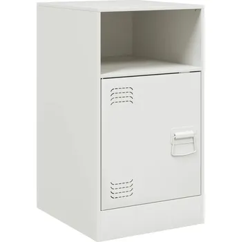 Noční stolek Noční stolek ocelový bílý 34,5x39x62 cm