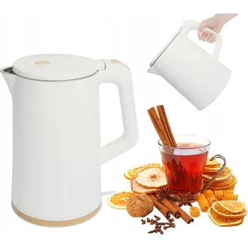 Rychlovarná konvice Rychlovarná konvice bezdrátová cestovní 1500W 1.7l otočná bílá