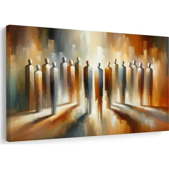 Obraz Dovido Obraz siluety v oranžových tónech