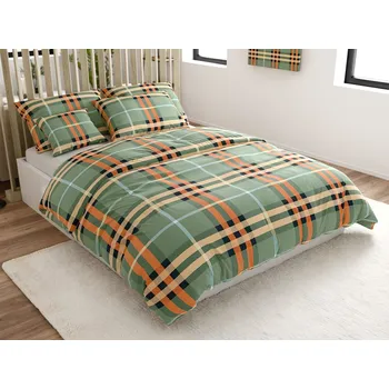 Povlečení Povlečení z mikrovlákna PLAIDORY zelené Rozměr povlečení: 70 x 90 cm | 140 x 200 cm, 140x200 / 70x90 cm, 140x220 / 70x90 cm, 200x220 + 2 polštáře 70x90 cm
