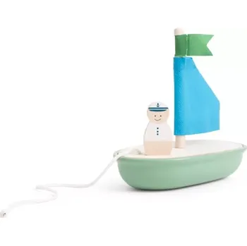 Dřevěná hračka BS Toys - Dřevěná plachetnice s kapitánem