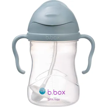 Hrneček s brčkem - modrý 240 ml