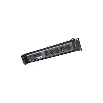 Přepěťová ochrana Napajeci panel ACAR A-504, 3m ,5 pozic, přep.ochrana, vana do 19" racku