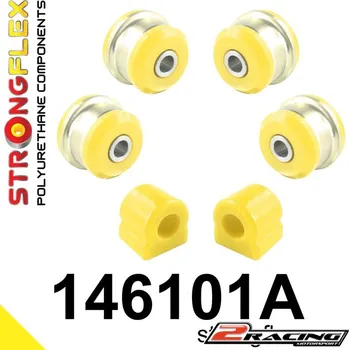 Silentblok nápravy Přední silentbloky kit Sport 146101A (Přední polyuretanové tvrdé tuningové lůžko silentbloky kit Sport)