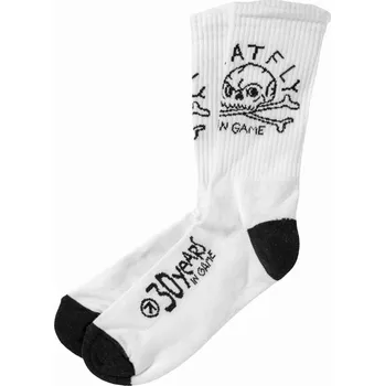 Pánské ponožky Meatfly ponožky Milliondollarskull White | Bílá | Velikost M