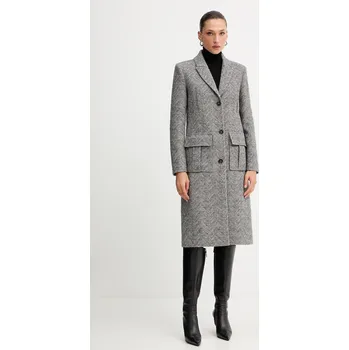 Dámský kabát Kabát s příměsí vlny Patrizia Pepe šedá barva, 2O0215 A670 2O0215.A670 90X, vel. 40