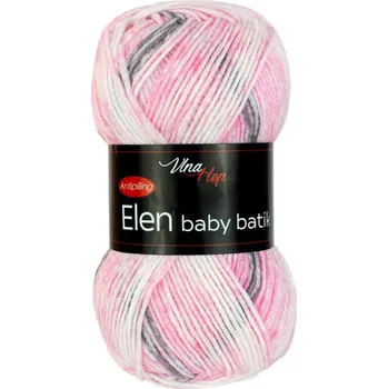 Vlna-hep Příze Elen baby batik 5110 růžovo-šedá