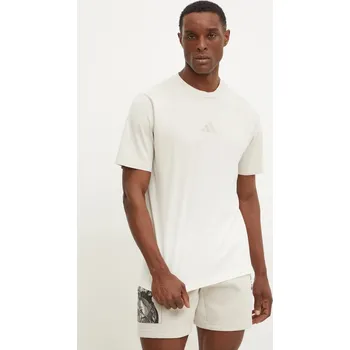 Bavlněné tričko adidas ALL SZN Dip Dye JJ3696 béžová 01X, vel. XL