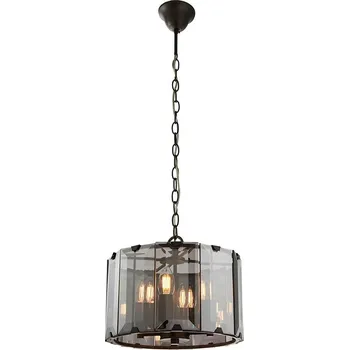 Endon 61281 - Lustr na řetězu CLOONEY 4xE14/40W/230V černá/kouřová