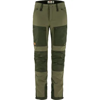 kalhoty turistické dámské FJÄLLRÄVEN Keb Agile Trousers W, Laurel Green-Deep Forest - 42