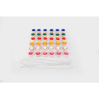 Dětské navlékací korálky TickiT - Dřevěné provlékací drahokamy