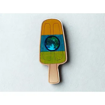 Hlavolam Dřevo z duhy - Nanuk tyrkysový