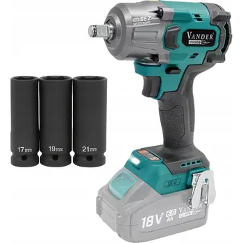 AKUMULÁTOROVÝ RÁZOVÝ UTAHOVÁK BEZKARTÁČOVÝ na KOLA 18V 1/2" 850Nm + NÁSTRČNÉ KLÍČE