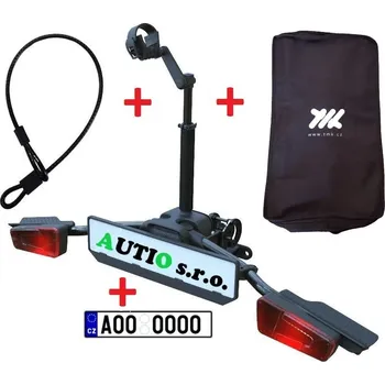 Nosič kol Nosič kola TMK FLY 1 na tažné zařízení (černý) - ZÁMEK, VAK, SPZ a DOPRAVA ZDARMA!