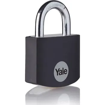 Visací zámek YALE Visací zámek YE3B/25/112/1/BK, ALU, šířka 29mm, 3 klíče, černý